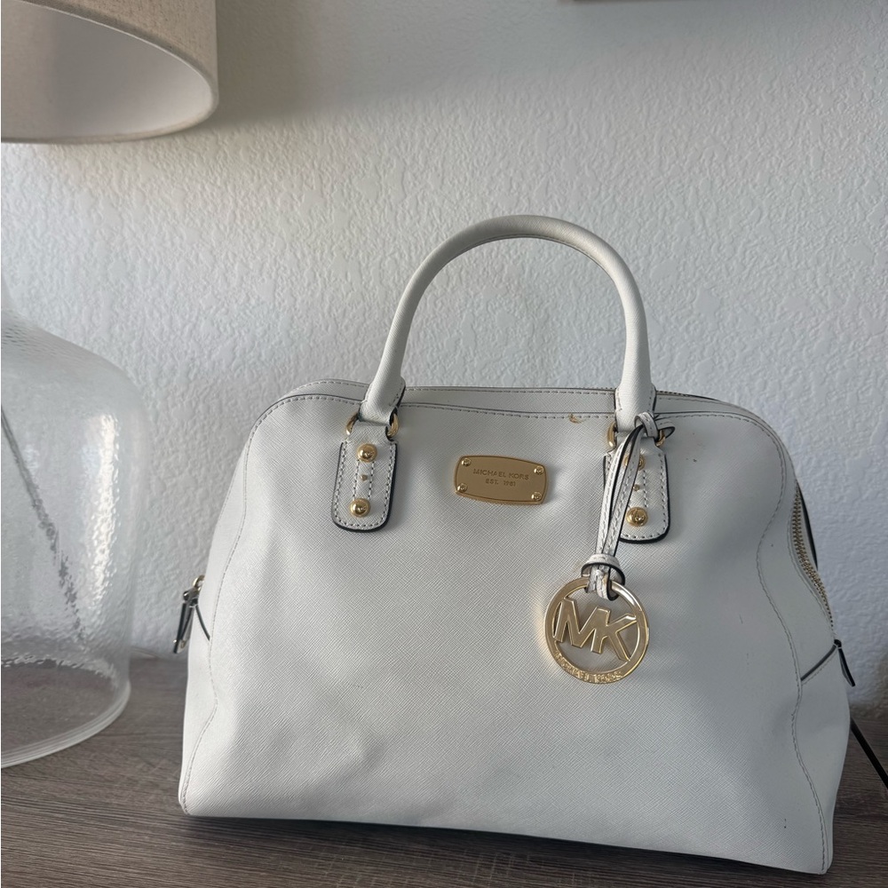 Michael Kors White Satchel Bag